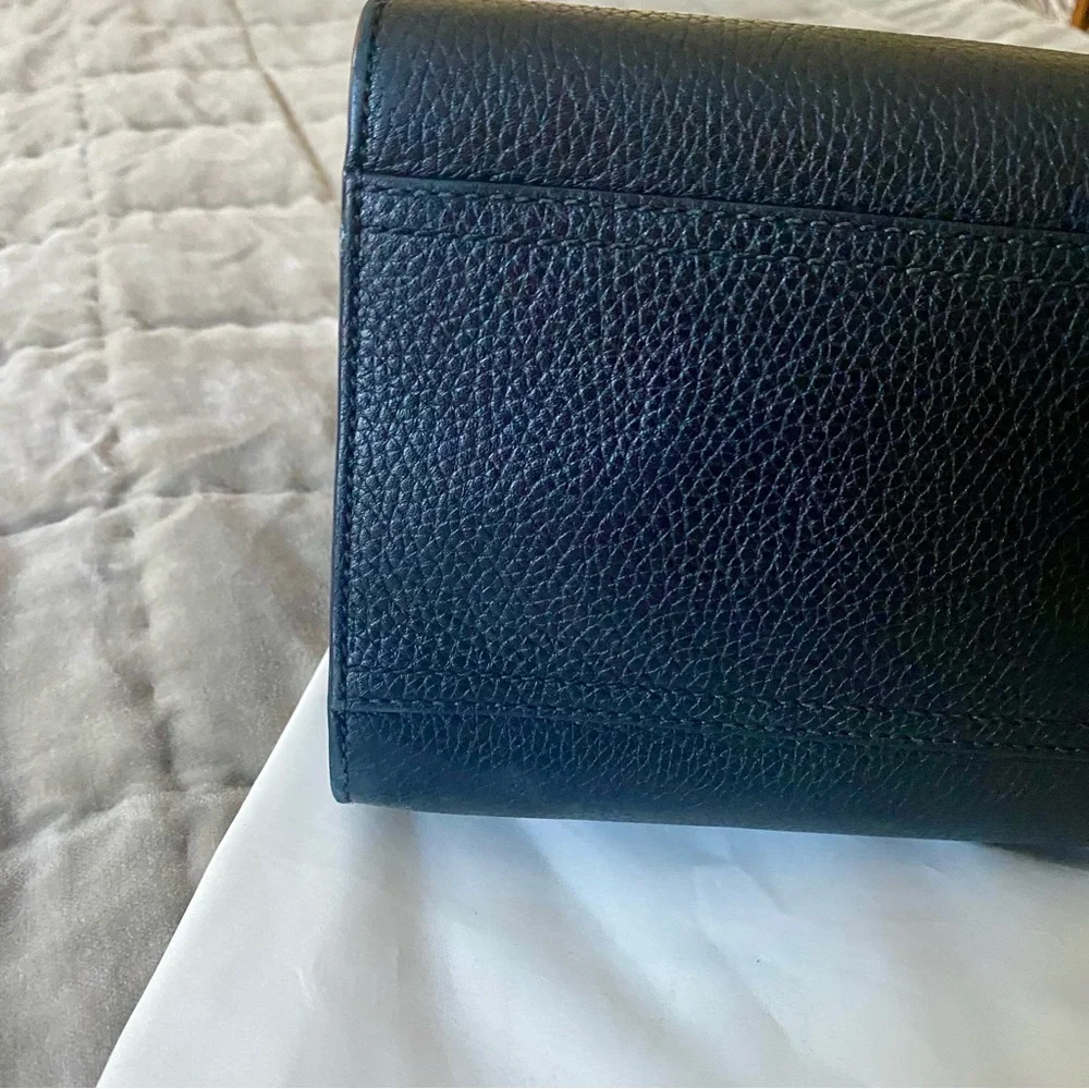 GUCCI GG MARMONT LEATHER TOP HANDLE BAG 421890 BLACK - Picture 4 of 15
